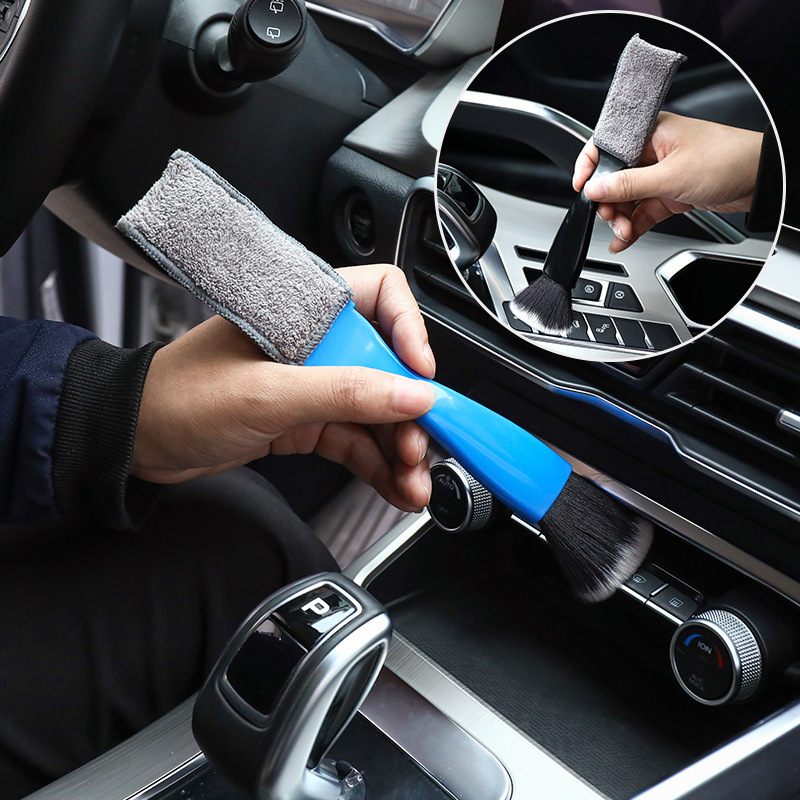 Car air conditioning outlet cleaning brush, car interior cleaning tool, brush magic tool, dust removal brush, soft bristles details Picture
