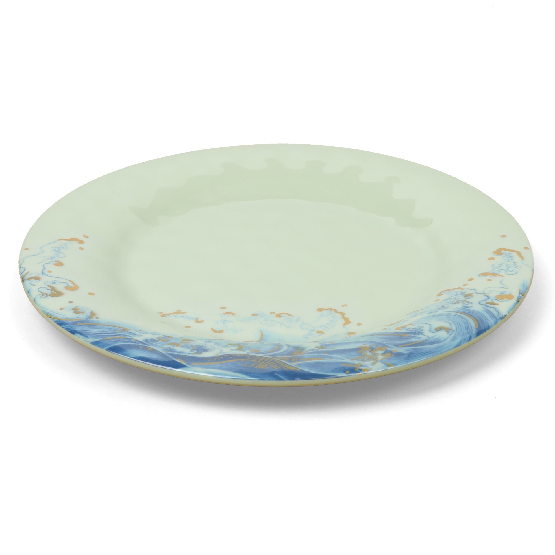 Export Amazon melamine pure melamine plates, European and American set plates, flat base melamine plates, cross-border manufacturer Item Picture
