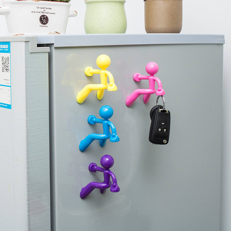 Wholesale of multi-functional refrigerator stickers, wall-climbing figures, powerful magnetic key hangers, magnetic stickers and magnetic storage racks