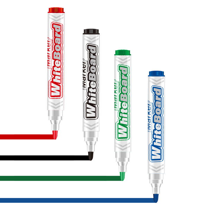 Yalong Cross-border Student Wholesale large-capacity marker pens, school office supplies, 4-color whiteboard pens Specification image