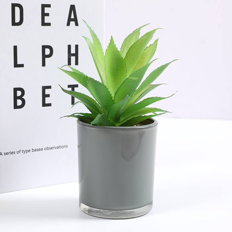 北欧风仿真款叶盆栽客厅装饰品办公室桌面迷你绿植小摆件厂家直销