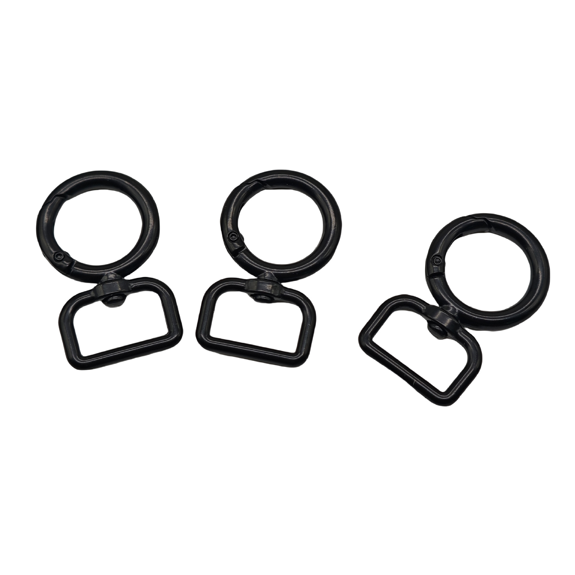 6-point square tail open spring buckle, round hanging buckle, luggage hardware accessories, bag strap hanging ring, hook buckle, hardware spring buckle Application Scenario