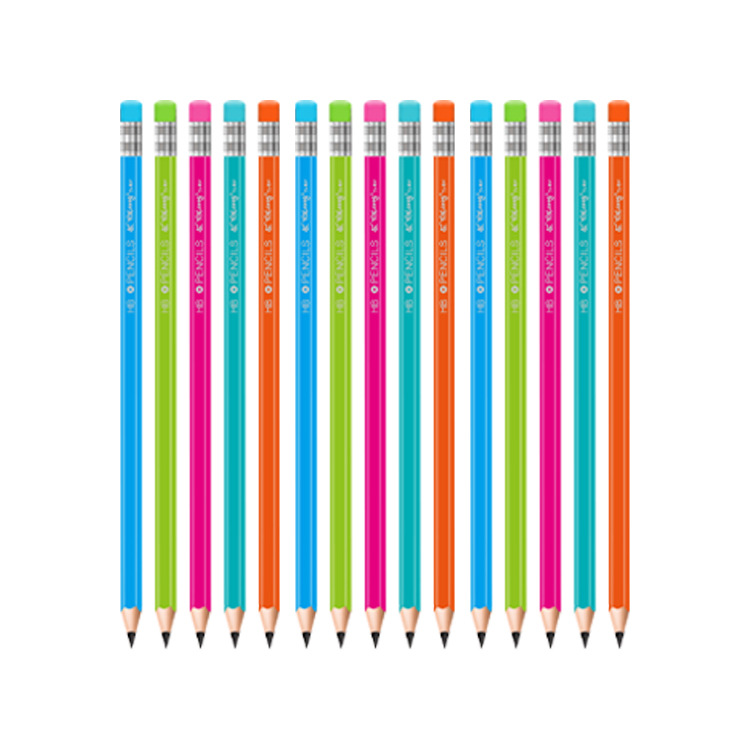 YL191359 High-quality hexagonal handle school pencil standard pencil with eraser HB pencil set details Picture