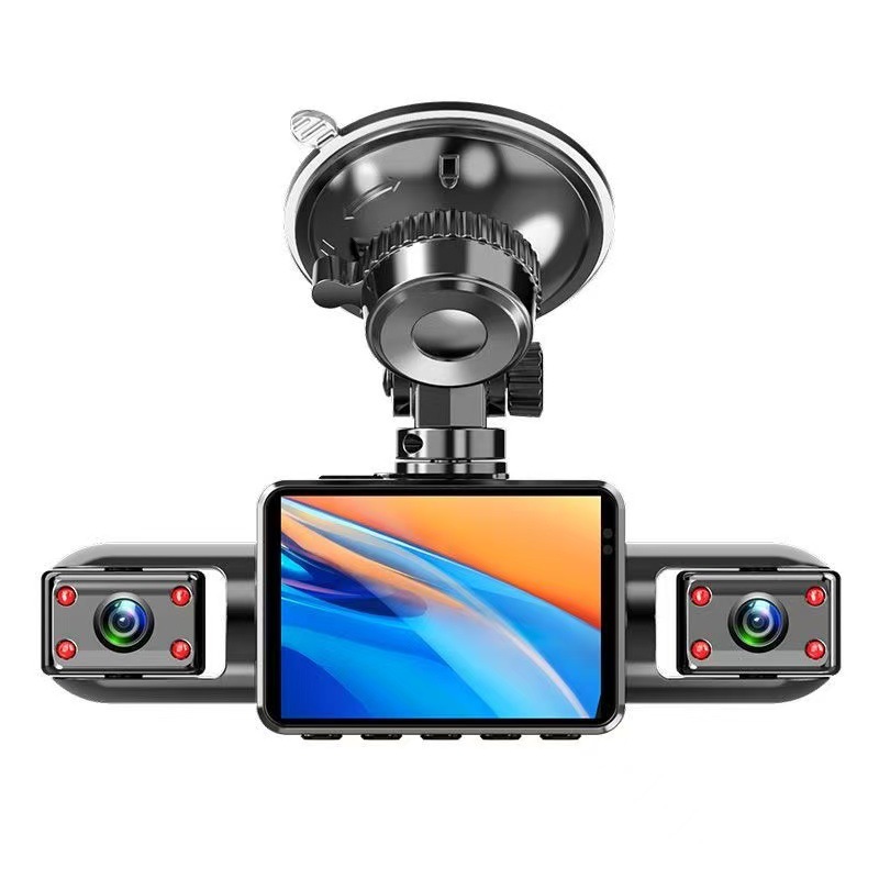 Le Xiangyu 2026 New Model 1080P high-definition dashcam, WiFi panoramic cross-border 2-inch screen loop recording, four lenses Item Picture