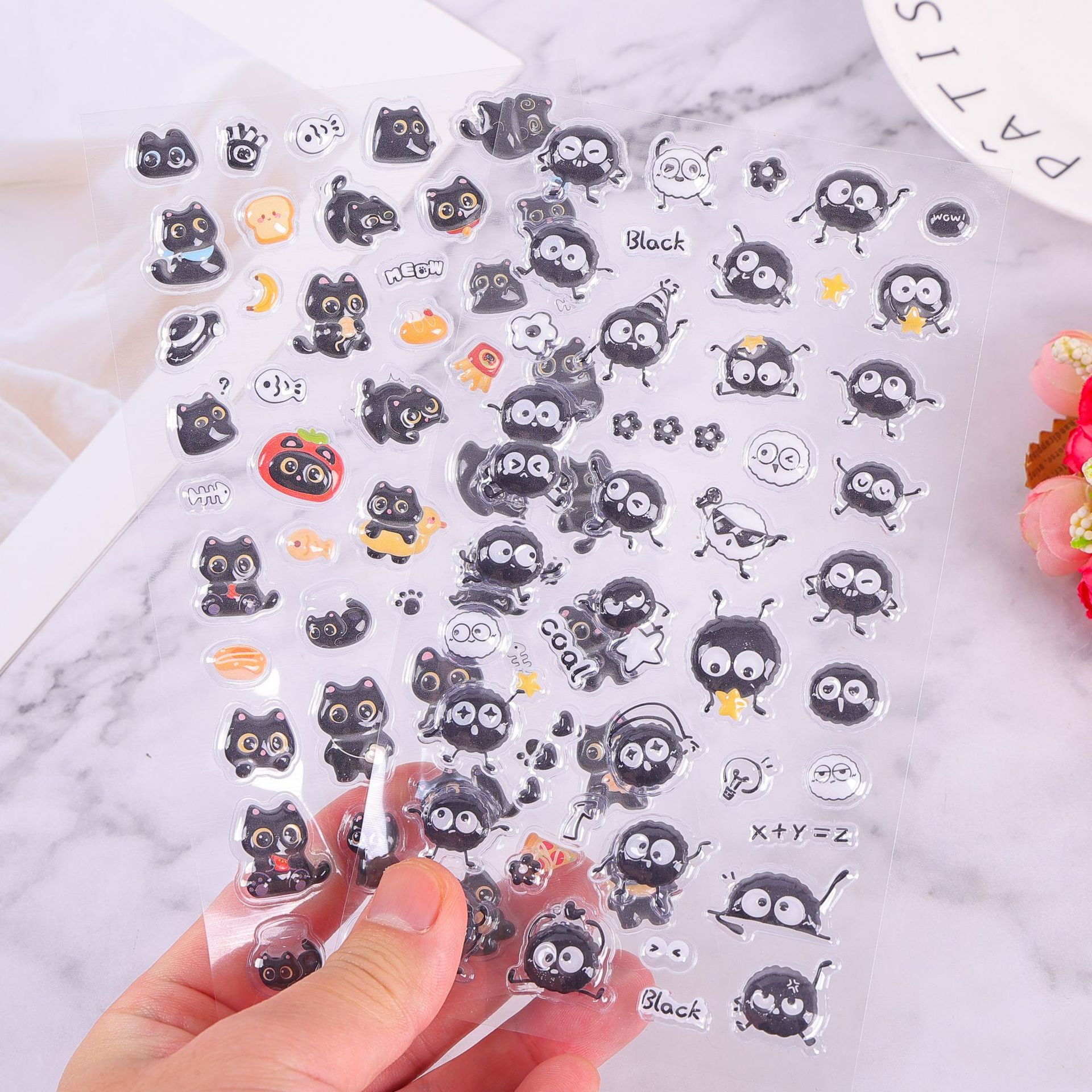 3D Relief Fun Sticker Set, landscape stickers, 3D stereoscopic relief stickers, thick resin stickers Application Scenario
