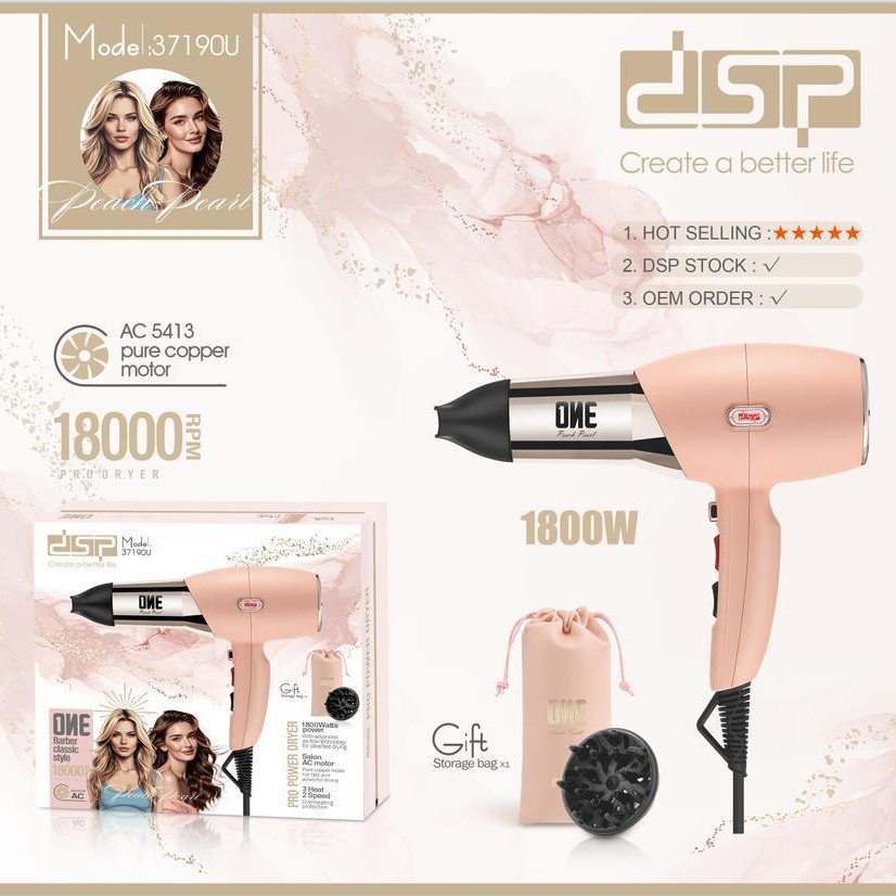 DSP/丹松电吹风机家用吹风筒学生理发店专用大功率吹风机