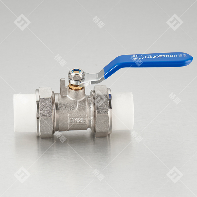 桥盾阀门PPR球阀双头活接热熔PPR球阀玉环阀门大口黄铜球阀批发产品图