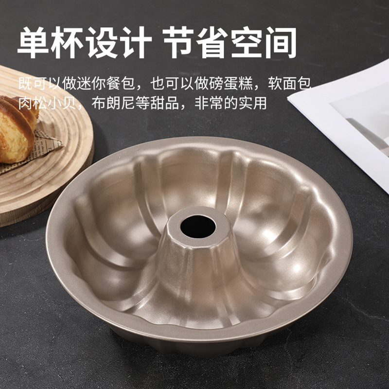 Cross-border home non-stick carbon steel pumpkin mold, creative baking bread and cake mold, Gugu Hoff pumpkin cake mold Specification image
