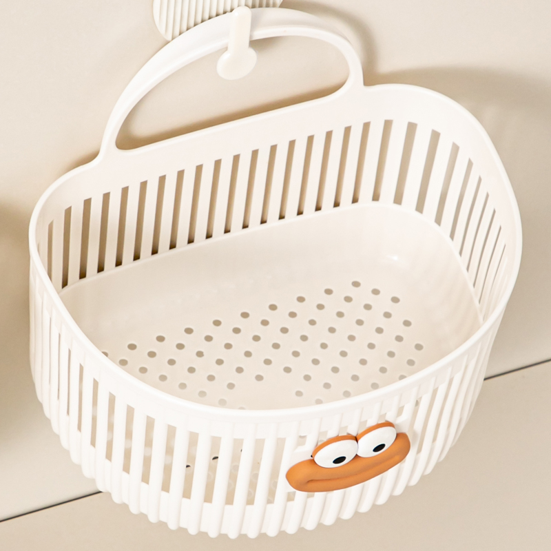 Multi-functional small hanging basket, bathroom, waste face towel storage basket, kitchen, dormitory, bedside, wall-mounted hanging basket Specification image