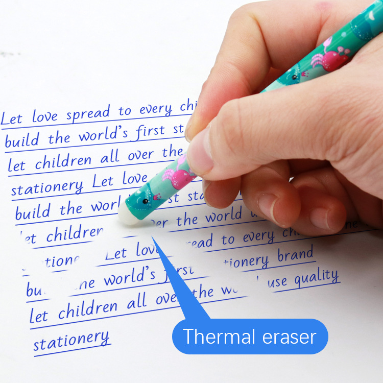 Yalong Cross-border Cute Ocean Dolphin Standard Erasable Pen Gel Pen Office and School Stationery Specification image