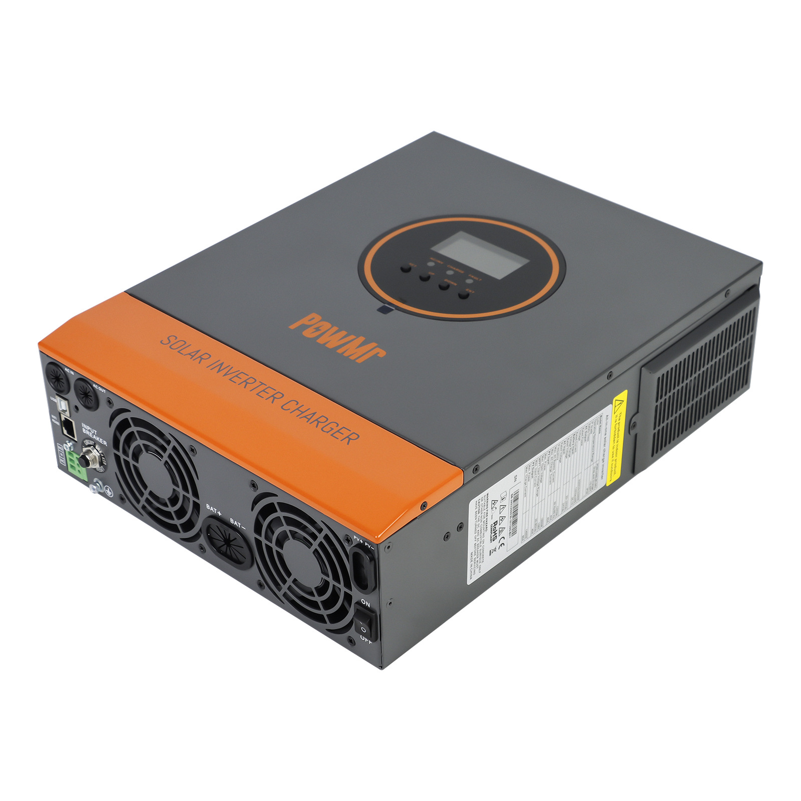 PowMr3200W美标110V120V太阳能光伏混合逆变器100A逆控一体机跨境细节图