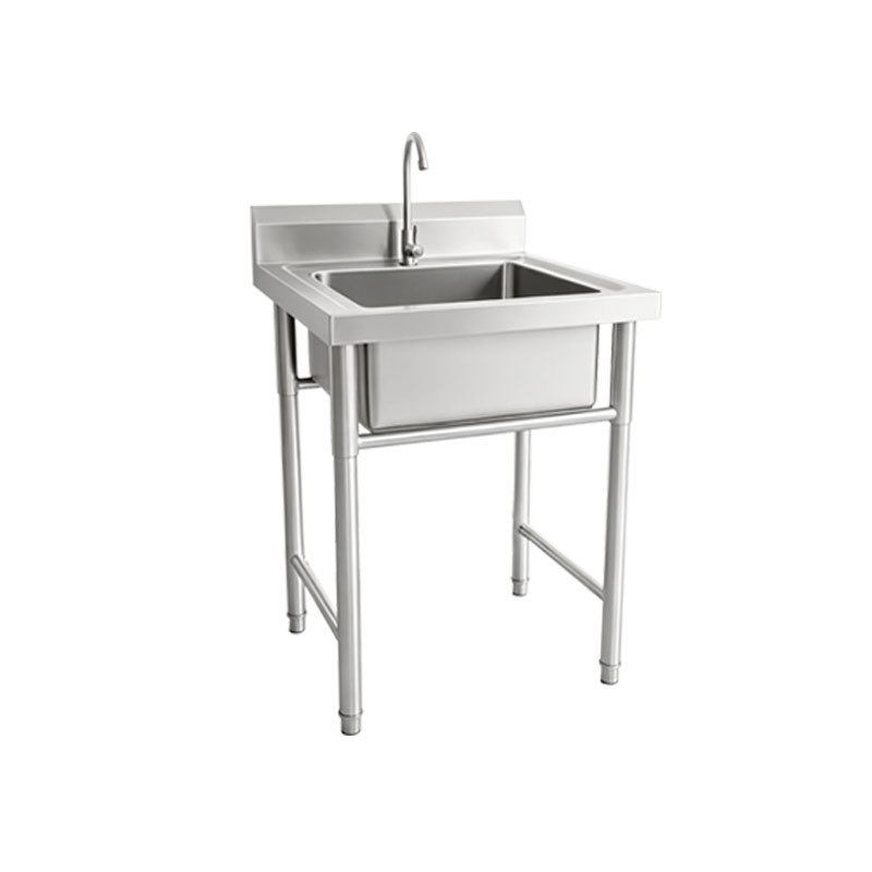 Stainless steel single-star sink, kitchen cleaning sink, hand-washing sink, stainless steel single-tank sink