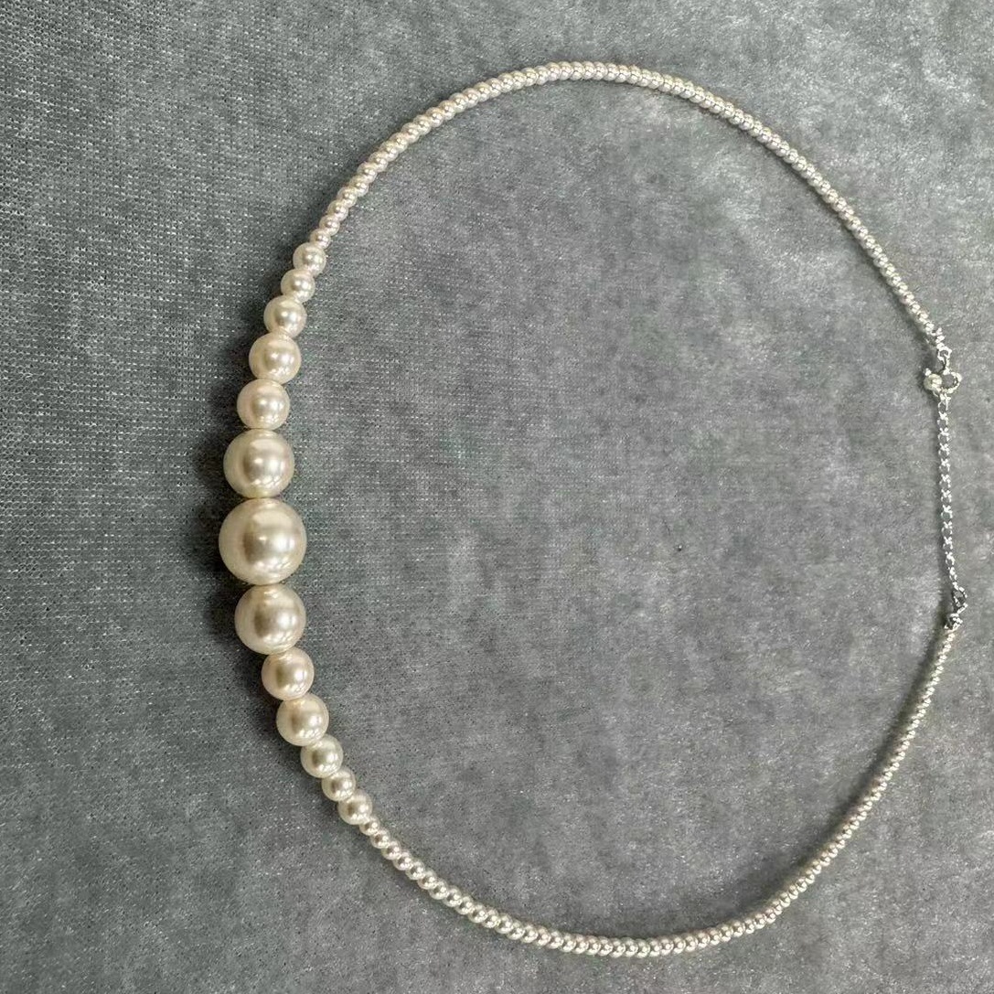 New product recommendation: Smile Pearl Chain, High-gloss combination pearl necklace, collarbone chain, Light luxury and high-end ladies' necklace Application Scenario