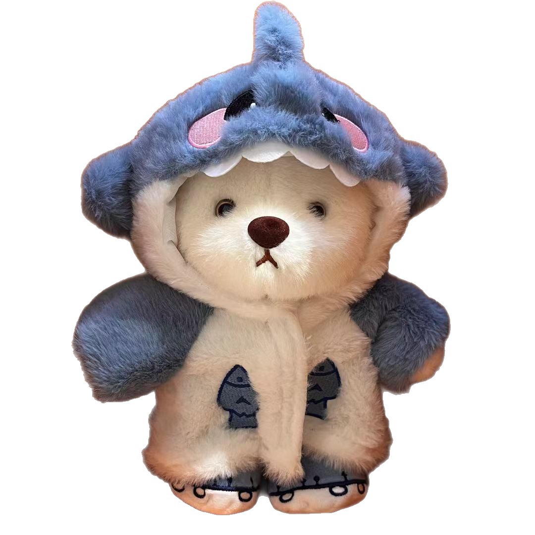 The Internet celebrity shark transforms into a teddy bear doll, a super cute plush toy, a doll, a pillow doll, and a wholesale birthday gift Item Picture