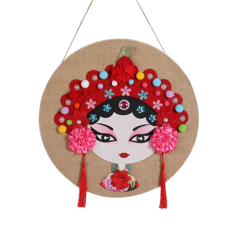 非遗手工diy京剧脸谱戏曲文创团建沙龙京剧花旦非遗手工diy材料包白底实物图