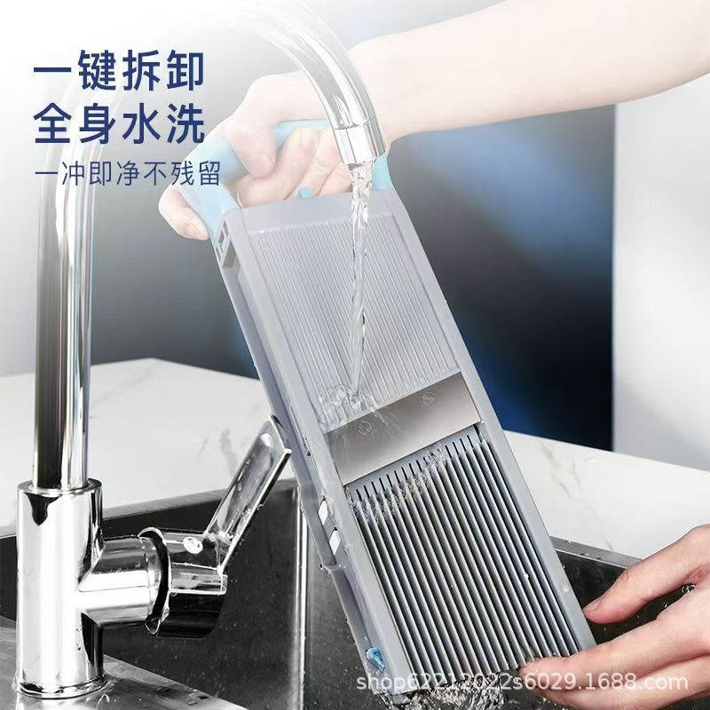 The cross-border multi-functional vegetable slicer offers various uses such as slicing, slicing and grilling. It is an all-in-one vegetable slicer for both commercial and household kitchens Specification image