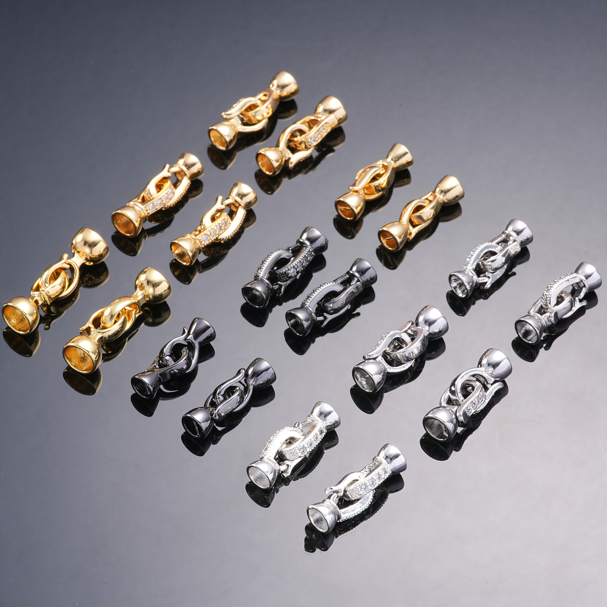 龙虾扣保色/磁吸扣女秋冬气质/不锈钢龙虾扣/不锈钢三节磁铁扣/鱼尾扣细节图