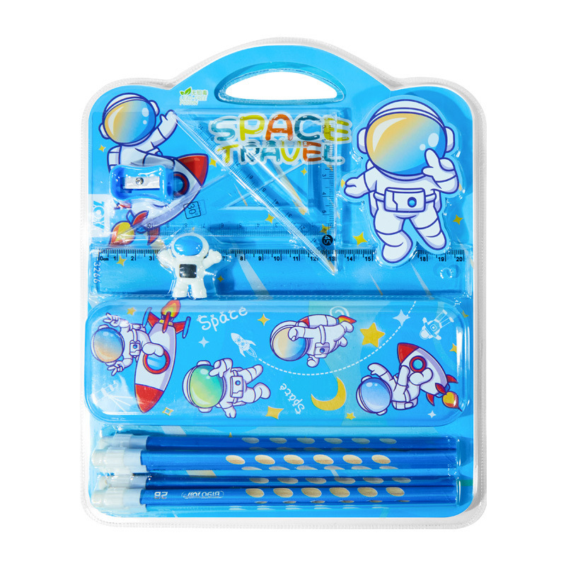 Children's gifts, astronaut stationery set gift box, back-to-school gift package, primary school pencil set, learning supplies Item Picture