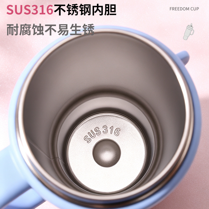 Customized 316 stainless steel giant insulated cup, large-capacity handle car water cup, light luxury and high-end feel Specification image