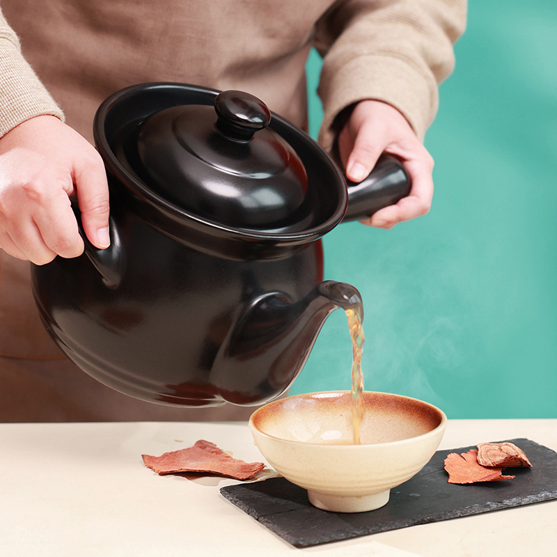 Tao Bao Wang Dry-fired side Ear Health Pot, old-fashioned Medicinal pot, Decoction Clay pot, Traditional Chinese Medicine Pot, Chinese Herbal Medicine Pot, Open Flame Decoction Pot
