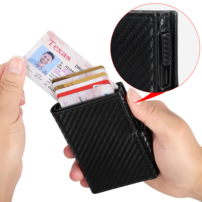 Factory direct delivery: Large-capacity aluminum alloy card box RFID men's wallet, popular women's magnetic document storage card case Specification image