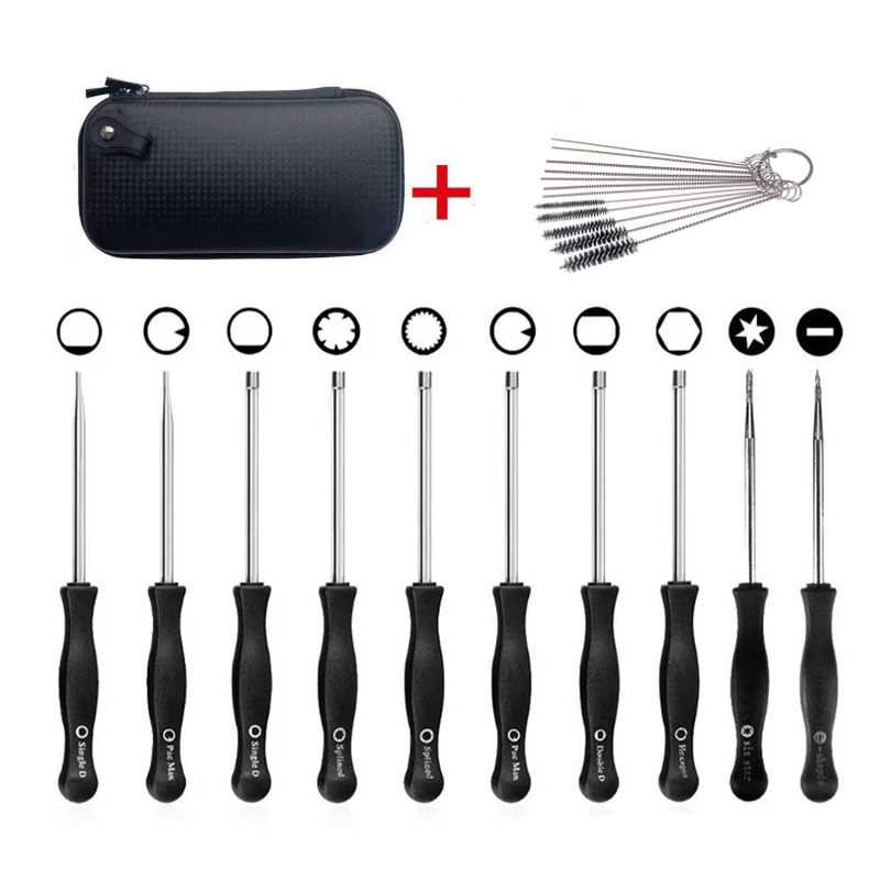 Carburetor adjustment screwdriver, ten-piece set of adjustment tools, lawn mower, various toothed carburetor maintenance tools