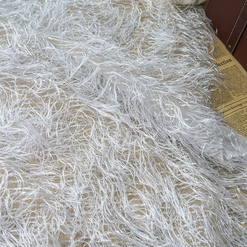 Fashionable fringed gold and silver thread shirt, slightly transparent spring and summer dress decoration fabric, elegant and exquisite women's dress fabric details Picture