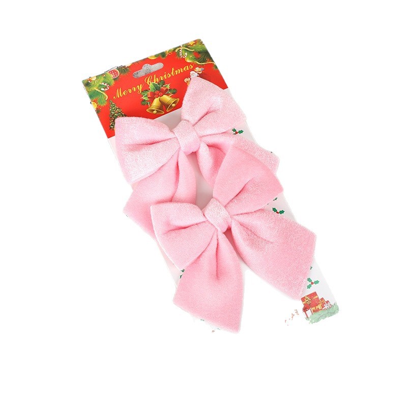 Wholesale of European and American creative Christmas decorations, flat velvet, butterfly decorative accessories, bow ties, hanging ornaments and dressing props Item Picture