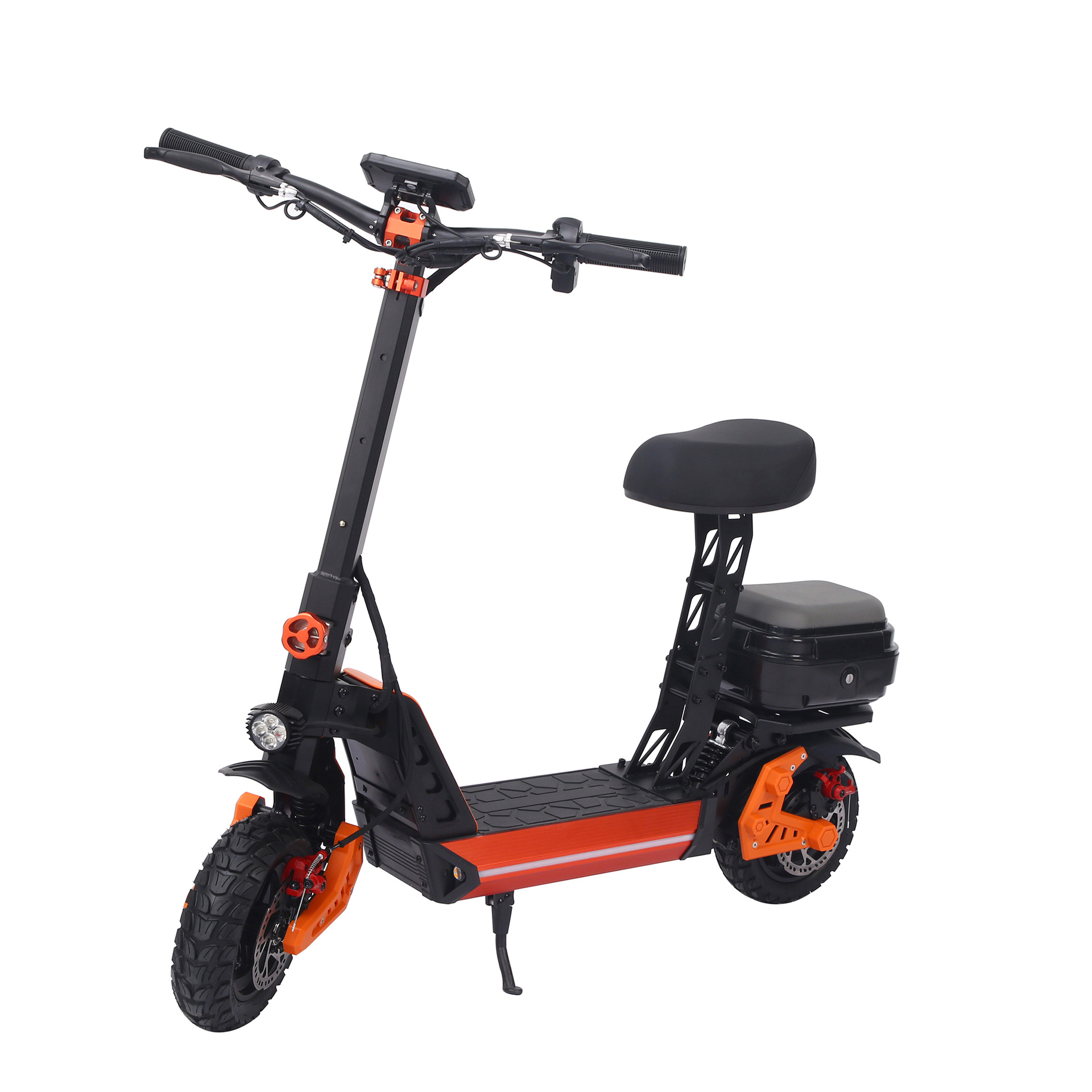 Cross-border two-wheeled electric scooter with trunk, adult commuting vehicle, foldable and portable chauffeur details Picture