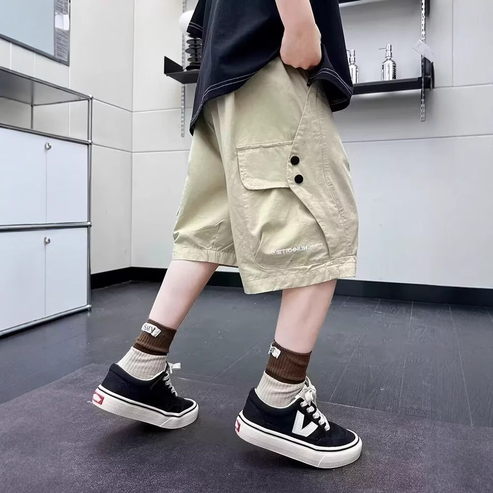 儿童装男童夏装速干裤子2024新款中大童夏季男孩夏款薄款工装短裤
