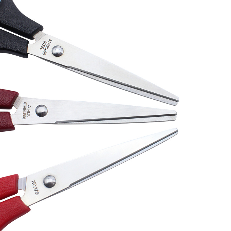 Stainless steel household scissors, ABS handle, universal scissors, office hand-cut scissors, student simple scissors wholesale details Picture