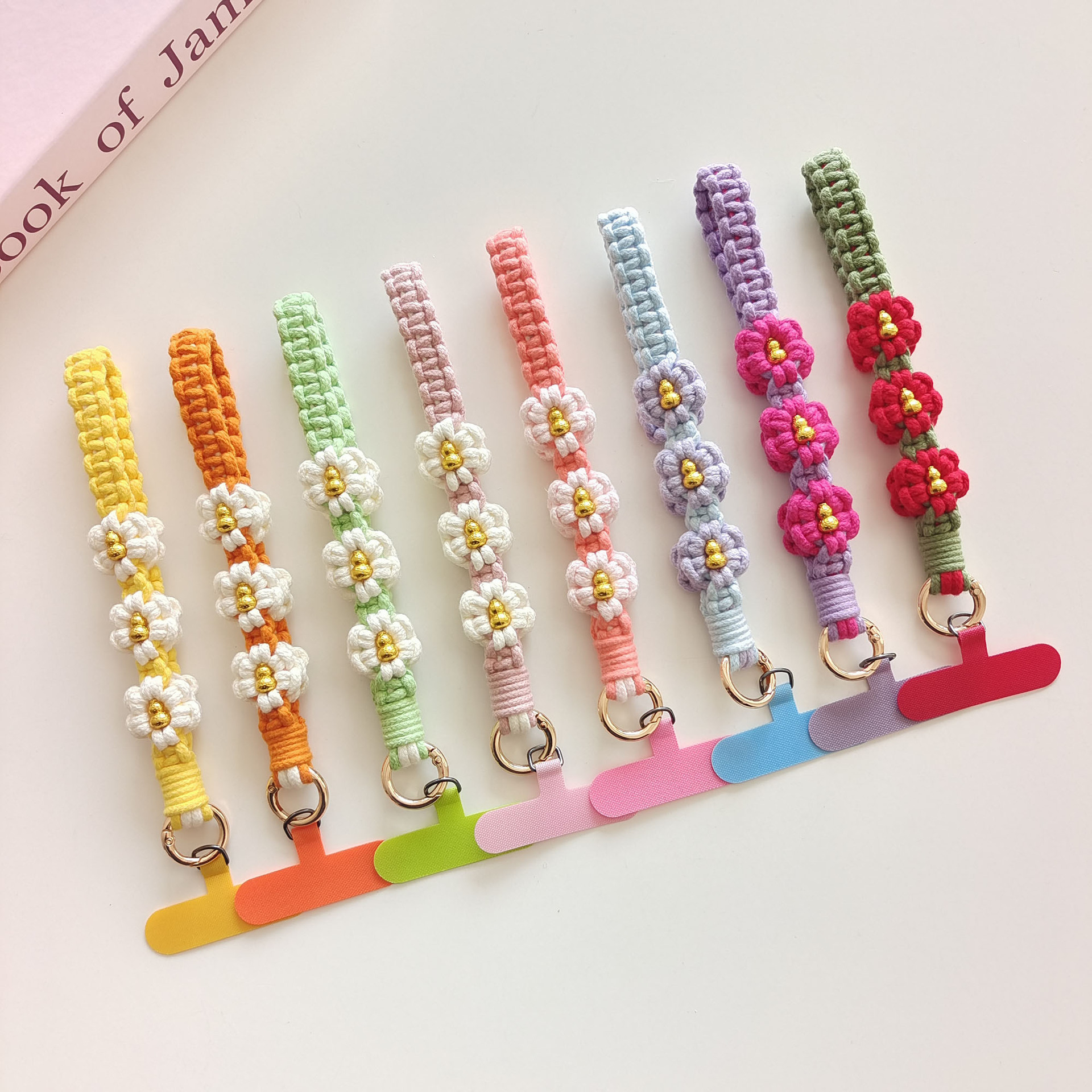Spring/Summer 2026 new product: Pure hand-woven small Daisy sand gold gourd mobile phone chain, new Chinese-style creative mobile phone lanyail