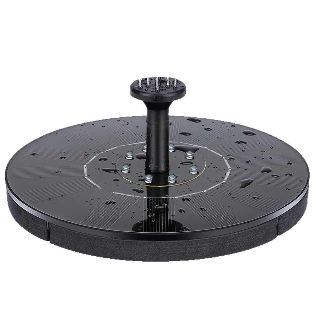 太阳能喷泉 户外水池流水漂浮喷泉蓄电带灯喷泉 鸟浴喷泉花园装饰白底实物图