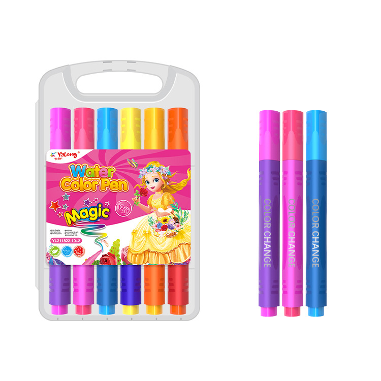 Yalong Cross-border 12-color Magic Watercolor Pen Color-changing Marker Pen Children's drawing Pen