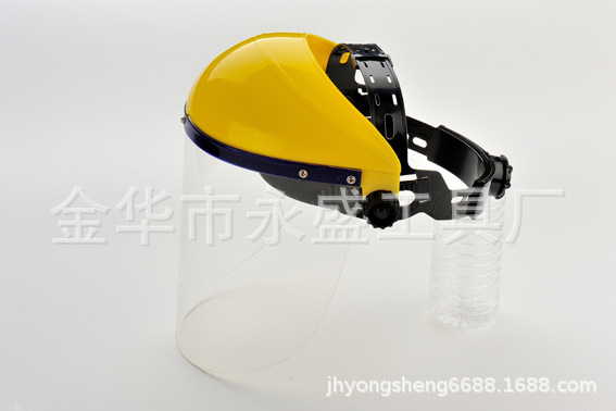 厂家直销防护面罩PC面屏钢丝面屏豪华内衬有CE证书可更换面屏白底实物图