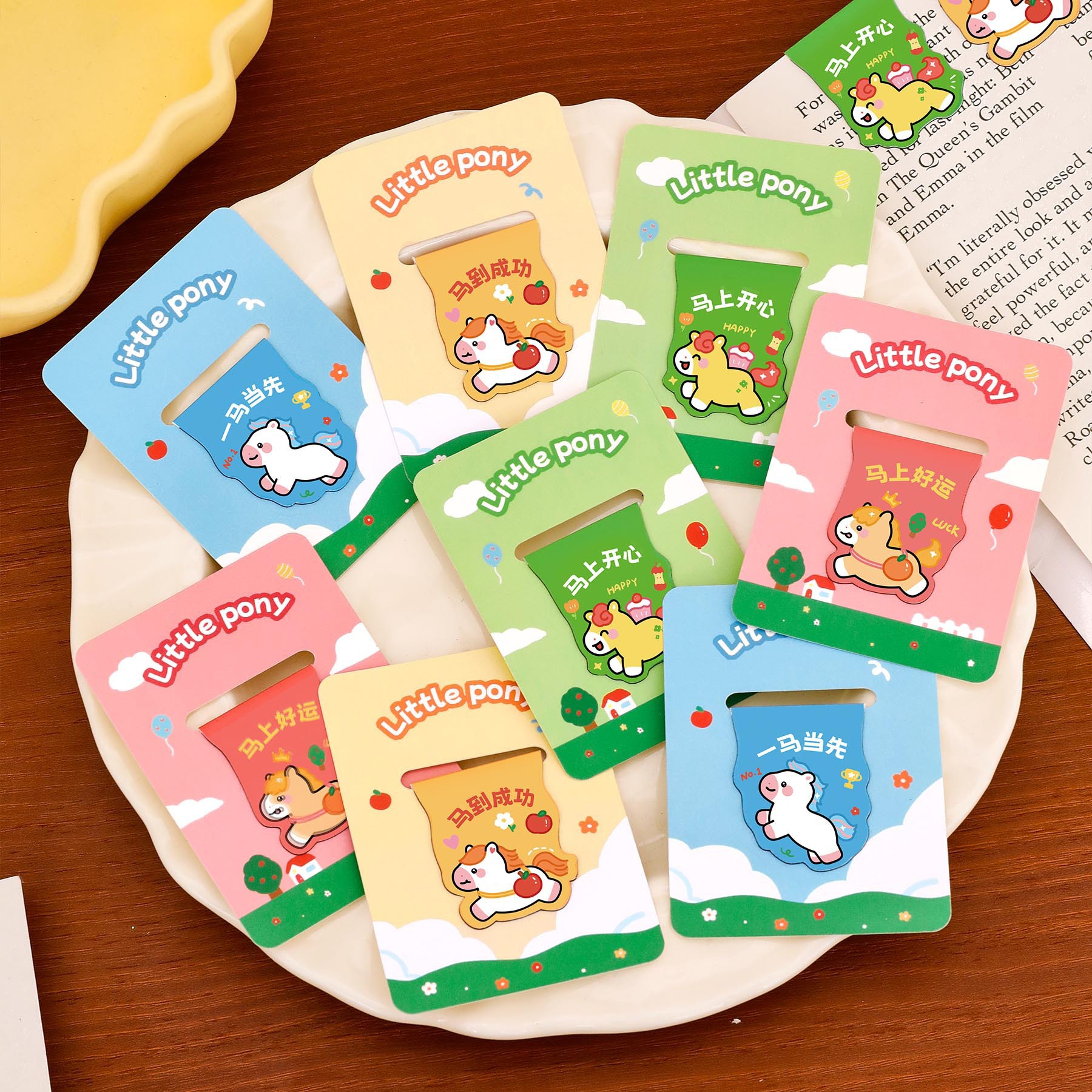 The Year of the Horse magnetic bookmark, cute magnetic page holder, student creative stationery, New Year small gift, Little Horse magnetic bookmark details Picture