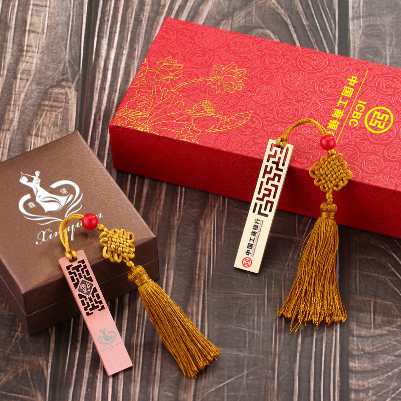 Chinese-style USB flash drive with logo, 16g high-speed, 32g metal engraving, 64g creative enterprise gift for bidding and exhibition