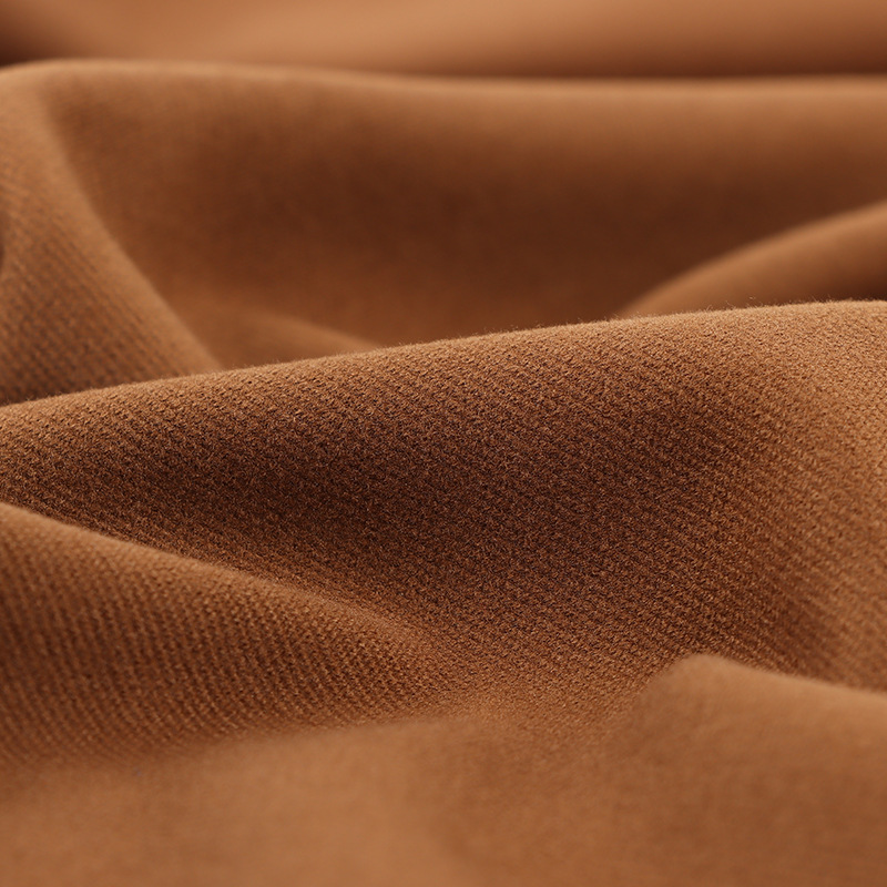 工厂420g新星空大斜纹双面毛绒布双色厚实裤子呢大衣双面拉毛布