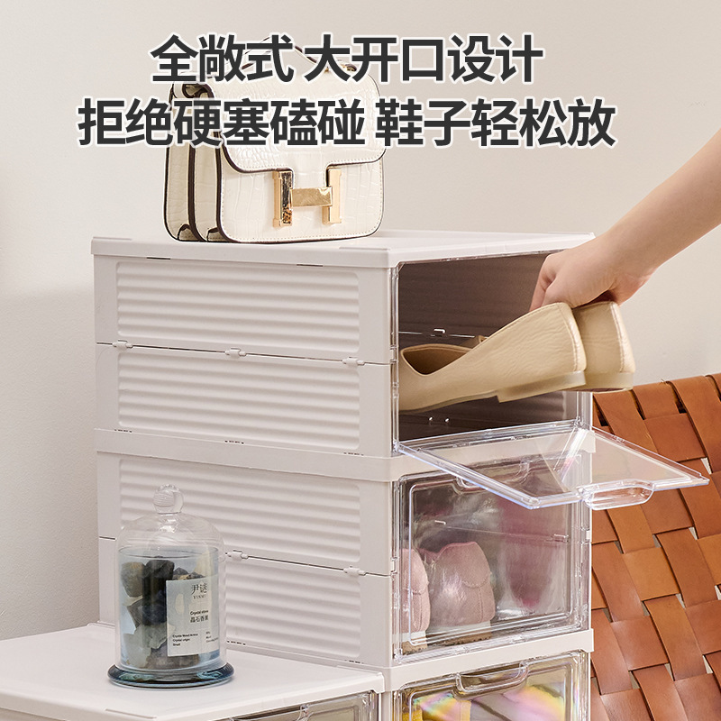 Transparent shoe box storage box, plastic transparent shoe cabinet, internet-famous shoe storage wonder, sneakers, aj shoe box, shoe rack, shoe wall Specification image