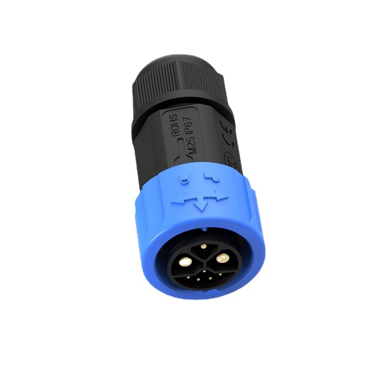 M23 Self-locking 2+1+5 core electric motorcycle waterproof connector, aviation plug, 50a lithium battery waterproof connector Item Picture