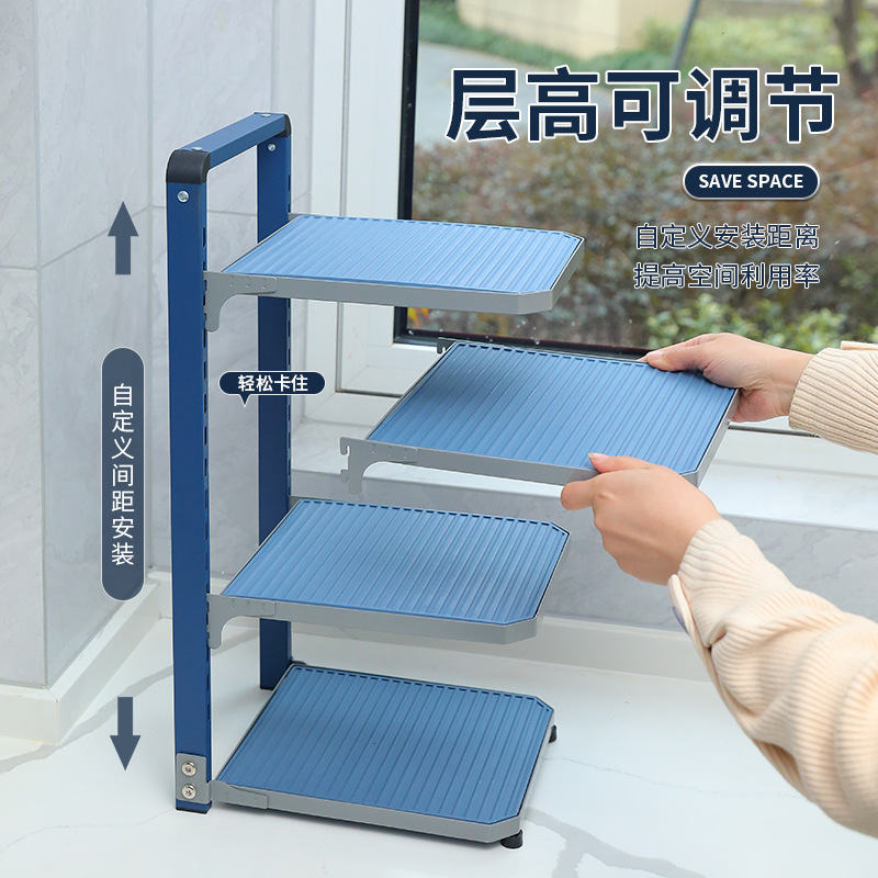 置物架/厨房/橱房间放菜架子/微波炉架子/可移动货架产品图