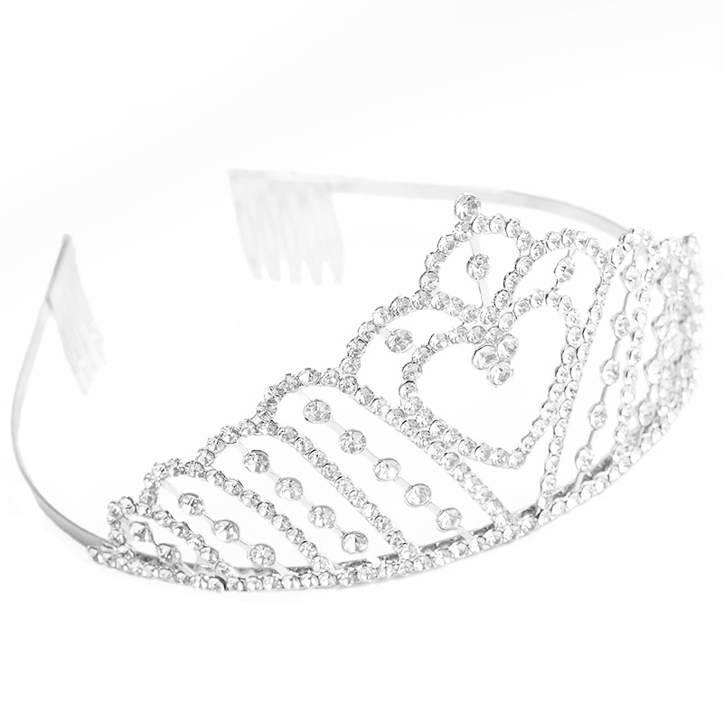The source factory's loving water diamond crown is a versatile accessory for women's banquets and weddings. It is a popular cross-border headwear in Europe and America Item Picture