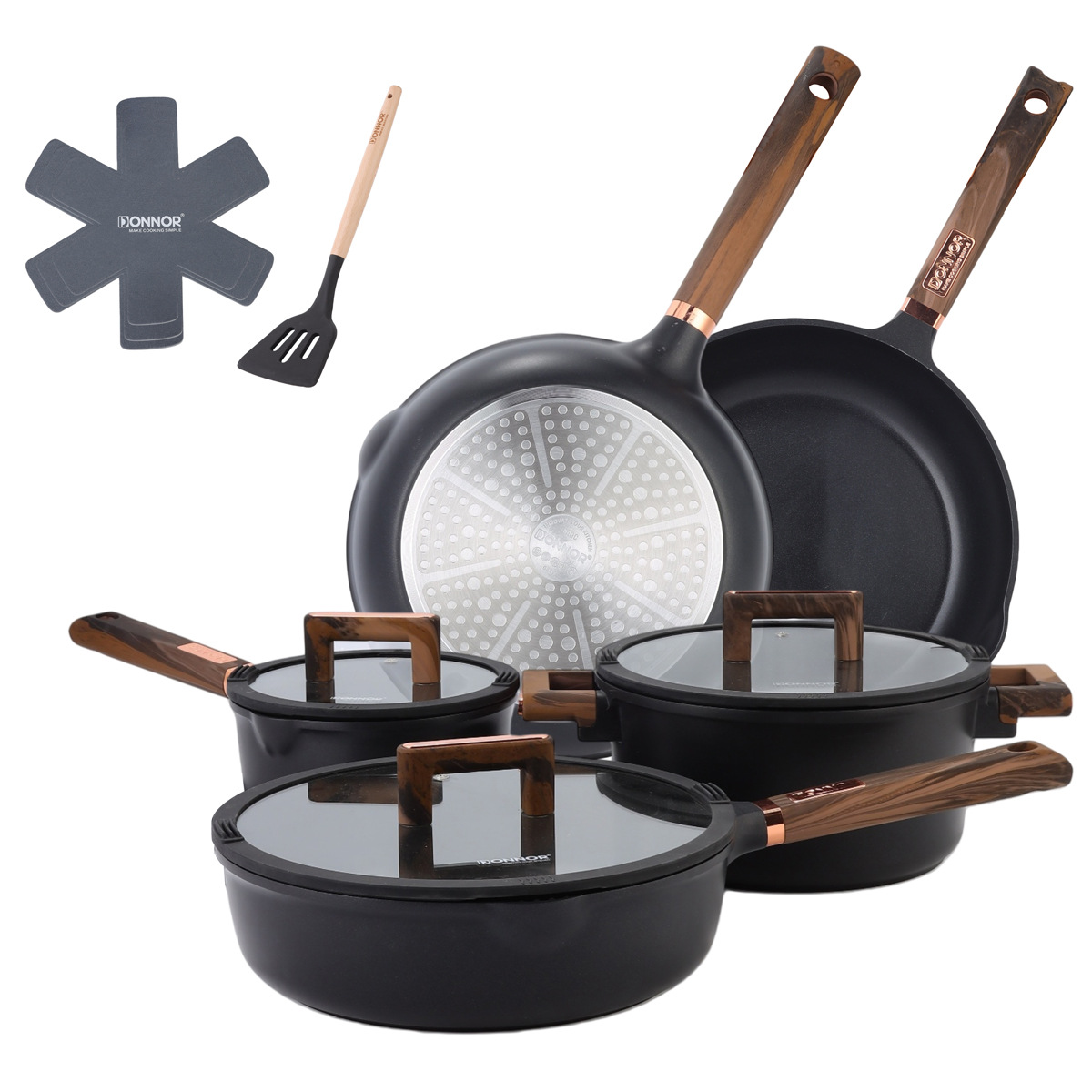Giry cross-border hot sale comercio exterior pot set die casting back bottom pote de aluminio tapa de filtro de agua cerámica antiadherente