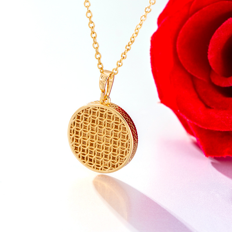 Xuping Fashion Light Luxury Chinese-style Necklace Pendant, simple and elegant oil-dripping series copper alloy New Year Pendant wholesale for women details Picture