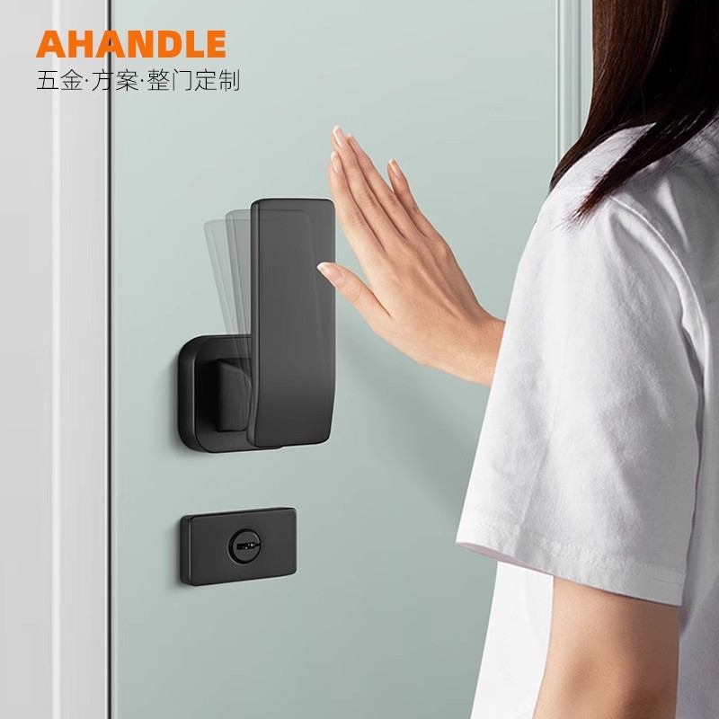 Ahandle direct push split door lock, bedroom indoor door handle, modern door lock, silent flat push household wooden door lock