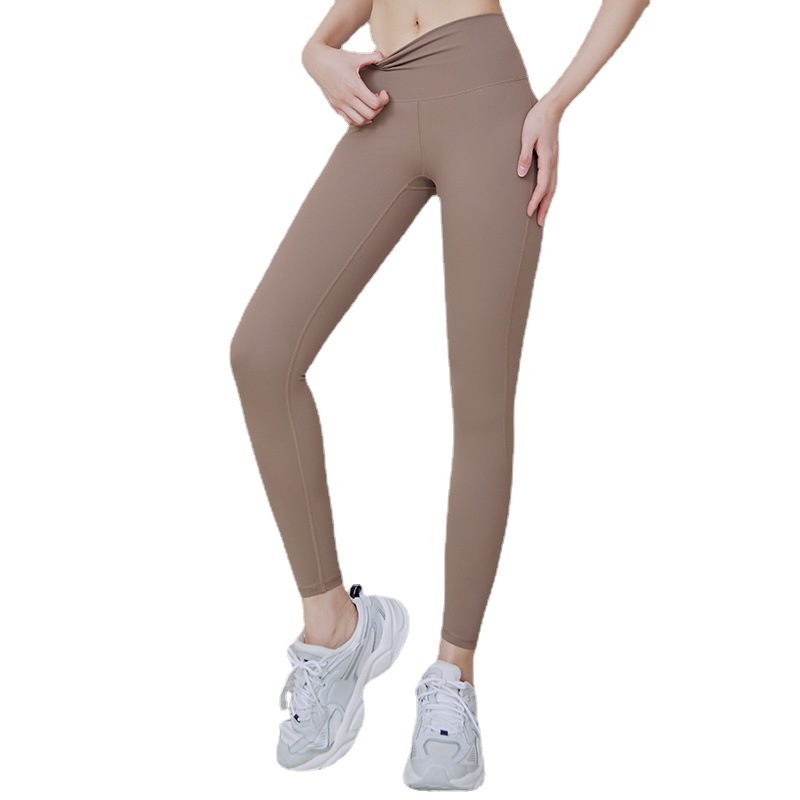 Juyitang peach pants, high-waisted women's hip-lifting fitness pants, nude tummy slimming yoga wear, yoga pants, long pants Item Picture