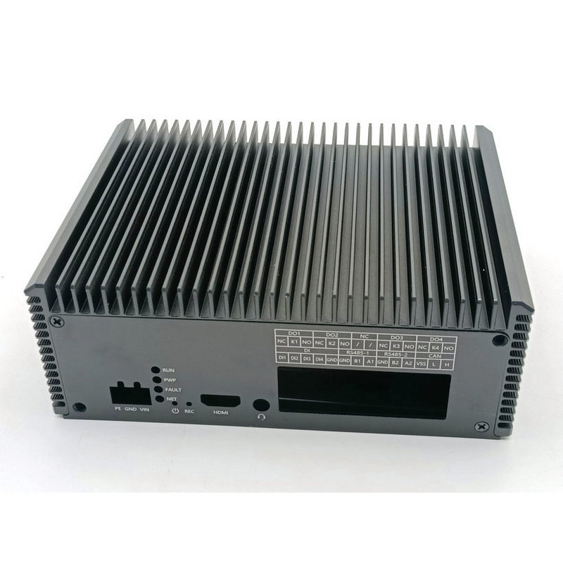 Fanless computer host aluminum shell, 4G/5G network communication equipment terminal aluminum profile shell CNC machining and hole opening Specification drawing
