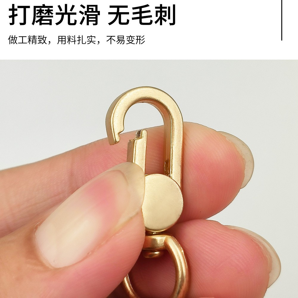 Wholesale of matte gold mobile phone lanyard, dog buckle, round tail, 3-minute small top buckle, tassel rope head, bucket, small Dan buckle Specification drawing
