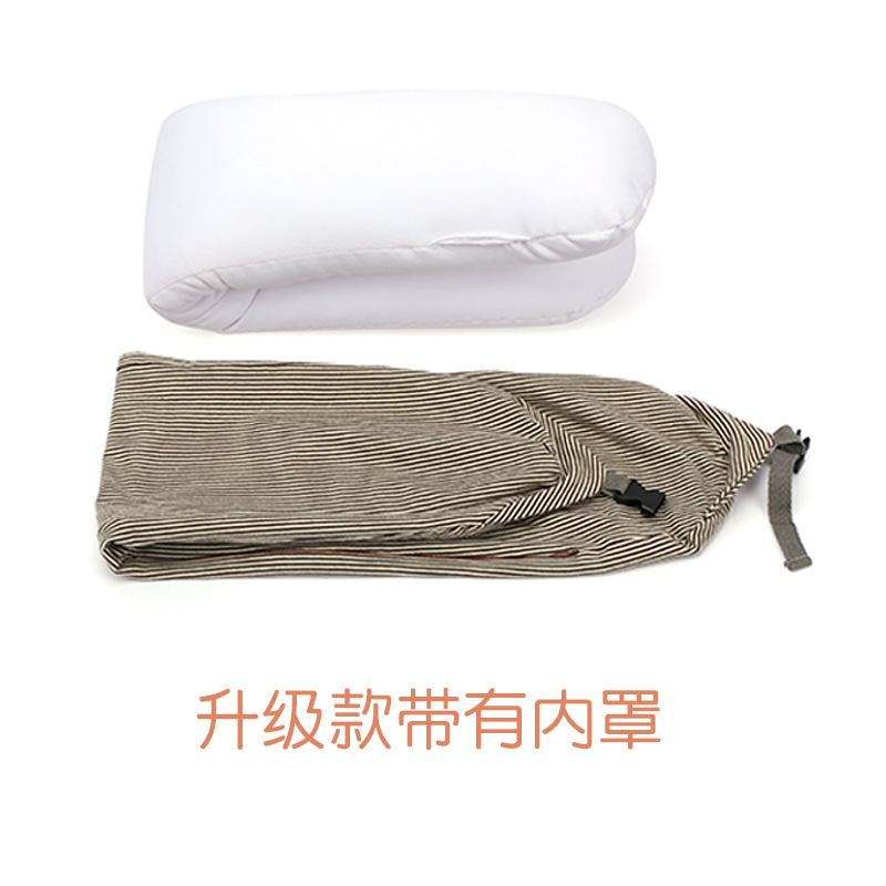 Fine-striped foam deformed particle U-shaped pillow, simple neck pillow from Kanglewu, office, travel and airplane neck pillow order Specification image