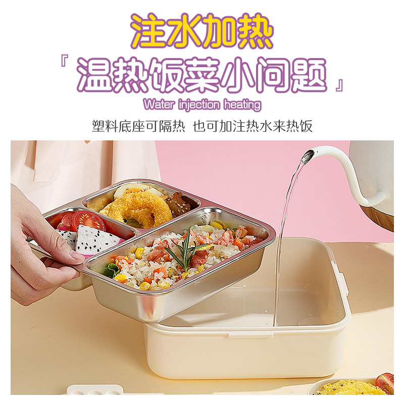 Stainless steel cross-border children's lunch box, cartoon elephant sealed with sauce cup, special student lunch box with compartments Application Scenario